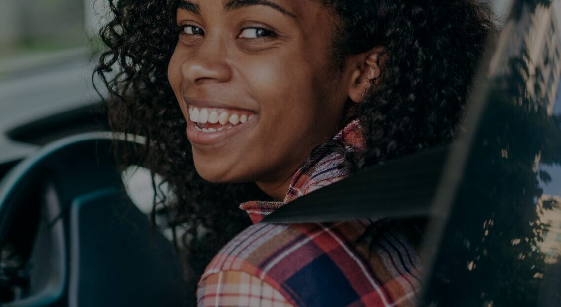 woman driving inside the car