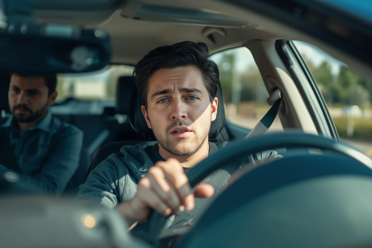 man taking third party road test Denton TX