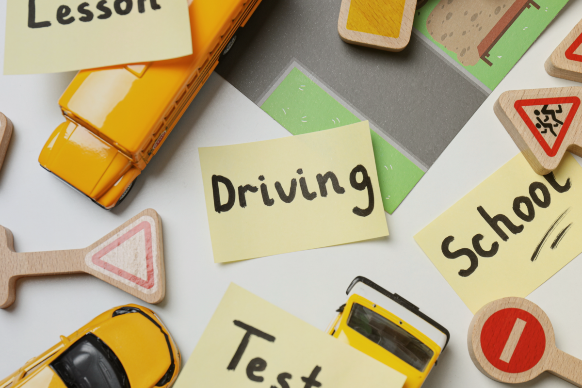 driving school test graphic