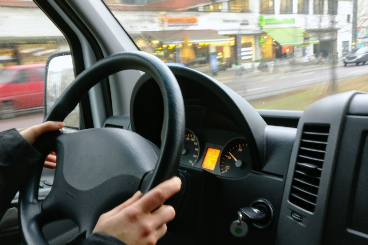 steering wheel driving road test